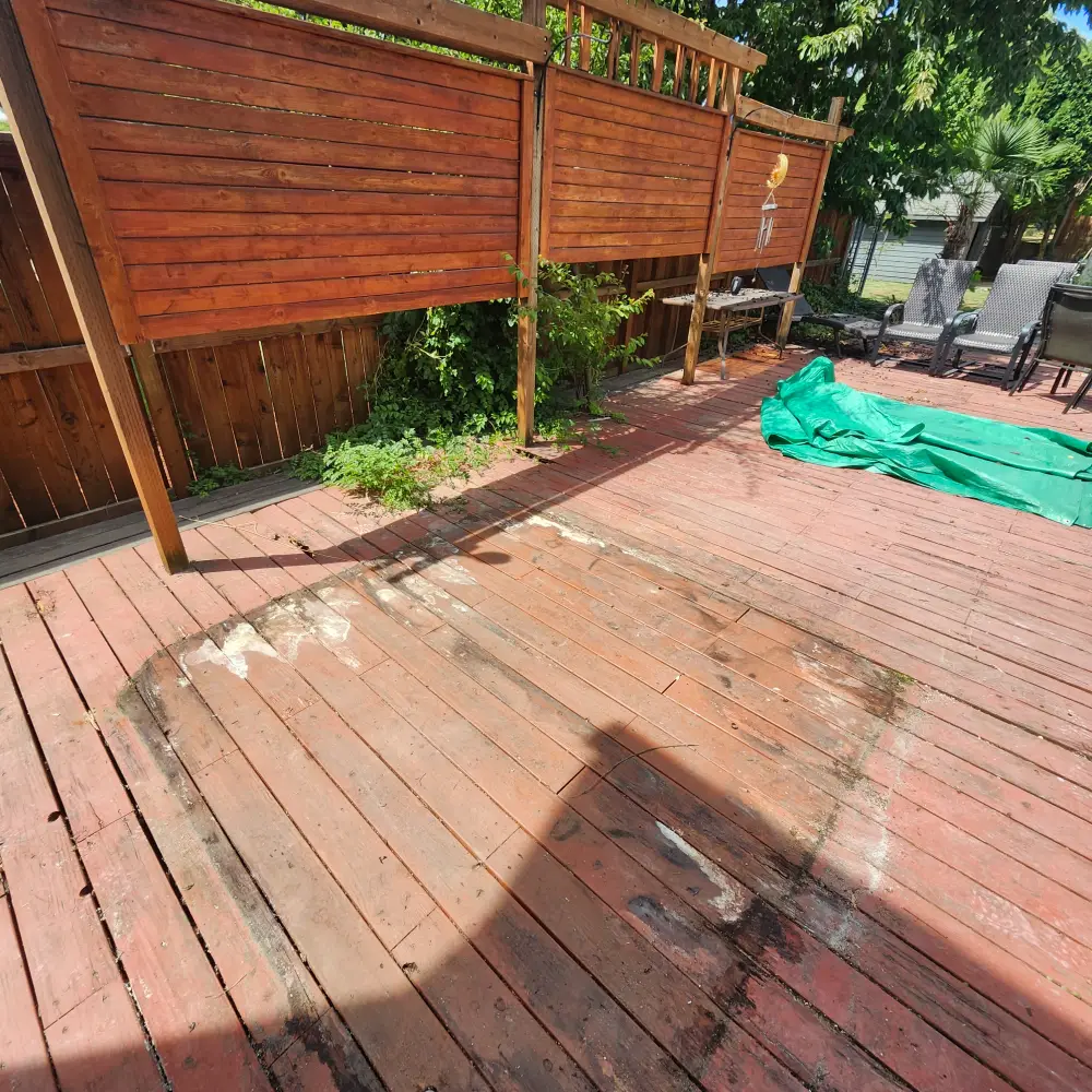 After: the South Salem deck cleared after hot tub removal