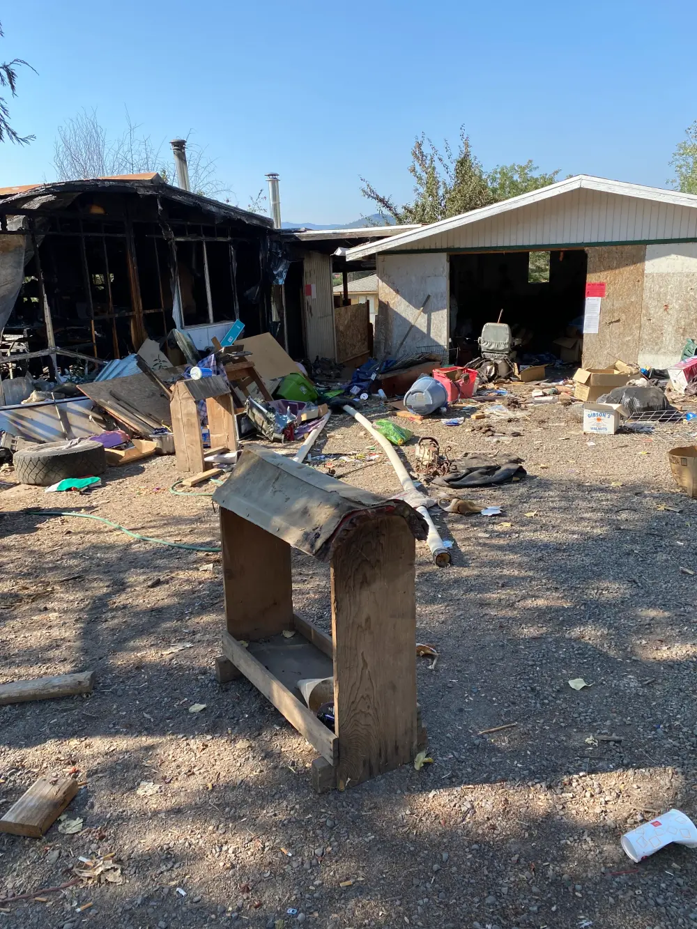 Property debris cleared during a full cleanout in Kingwood, OR